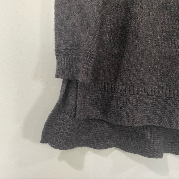 Old Navy Women's Small Long Dark Gray Sweater Cotton Blend Round Neck Oversized - Picture 5 of 15